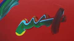 ORIGINAL PAINTING BY PETER MAX SUNSET 2009 HAND SIGNED MAX SUNSET