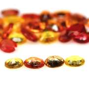 6.78ct heated only Autumn leave Sapphire set