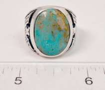 Magical Native American Large Turqoise in sterling silver ring