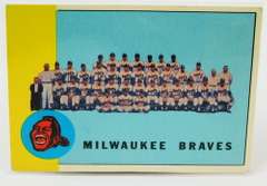 1962 Milwaukee Braves Rare Topps Team Card