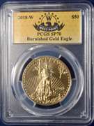 2018-W $50 Burnished Gold Eagle PCGS SP70