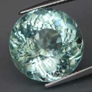 High fire 13.79ct platinum blue green Aquamarine