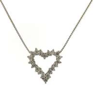 Dazzling White Gold Diamond Heart Pendant on Chain