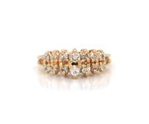 Stunning Yellow Gold Diamond Pyramid Ring