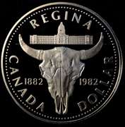 Lot Of 5 Canada 1982 1 Dollar Regina Centennial 23.3 Grams .500 Silver.