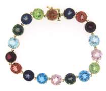 Fantastic Yellow Gold Rainbow Bracelet