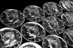 Roll Of 20 1964 Proof Kennedy Half Dollars Accented Hair.