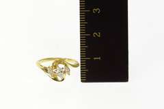 14K Yellow Gold 0.30 Ctw Marquise Diamond Engagement Ring