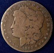 1882-CC Morgan Silver Dollar Circulated.