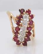 Popular Ruby and Diamond Waterfall Ring
