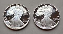 1986 S & 1988  S Proof  Silver Eagles W Box And Papers