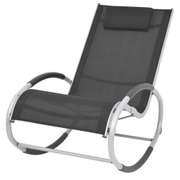 Rocking Chair Black Textilene