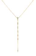 Fancy Diamond Linear Drop Pendant Necklace