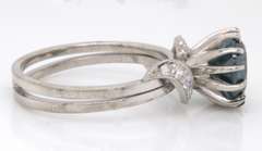 Must HavePlatinum Irradiated Blue RBC and Diamond Ring