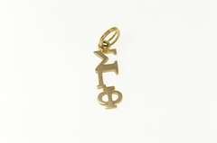 14K Yellow Gold Sigma Gamma Phi Sorority Greek Letters Charm/Pendant