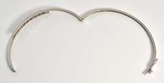 White Gold Invisibly Set Diamond Bangle