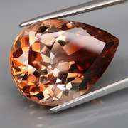 Substantial 21.82ct tri-color Imperial Topaz