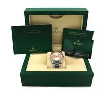 Rolex Oyster Date mid Size 34mm Pink Dial Watch