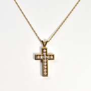 Sparkling Diamond Cross on Necklace