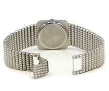 Bueche Girod Square White Gold 27mm Diamnd Dial Watch