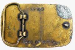 Brass & Leather Fire Dept. Belt Buckle