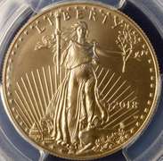 2018-W $50 Burnished Gold Eagle PCGS SP70