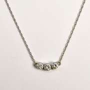 White Gold 3Diamond Necklace
