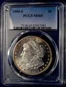 1880-S Morgan Silver Dollar PCGS MS65.
