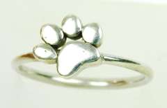 Sterling Silver Paw Ring, 9.25