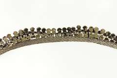 Sterling Silver Ornate Tibetan Fringe Statement Collar Necklace