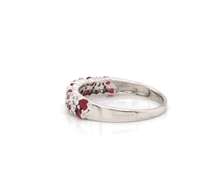 Delightful Ruby & Diamond Band in 18kt White Gold