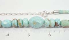 Large Turquoise Like Beaded Necklace.