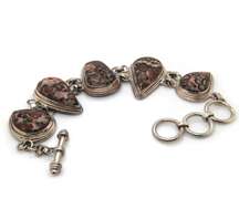 Fancy Agate Link Bracelet in Sterling