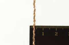 14K Rose Gold 1.4mm Fancy Textured Rope Twist Link Necklace