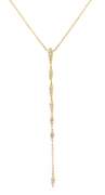 Fancy Diamond Linear Drop Pendant Necklace