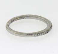 Charming White Gold Single Row Diamond Band