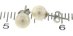 Sterling Silver 6-6.5mm Pearl Earrings