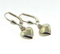 Sterling Silver Heart Drop Earrings
