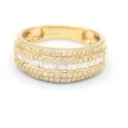 Charming Yellow Gold Diamond Band