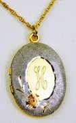Vintage Gold-Filled Locket, Monogram H