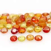 6.65ct heated only Autumn leave Sapphire set