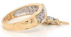 Favorite Yellow Gold Diamond Band w Heart Charm