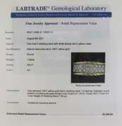 Dazzling Yellow Gold 1cts Diamond Wedding Band