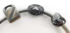 Pandora Sterling Bracelet with Charms & Box