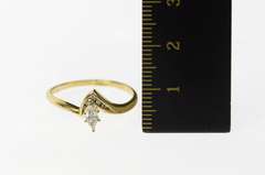 14K Yellow Gold 0.23 Ctw Marquise Diamond Bypass Engagement Ring