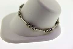 Sterling Silver CZ Stations Bracelet