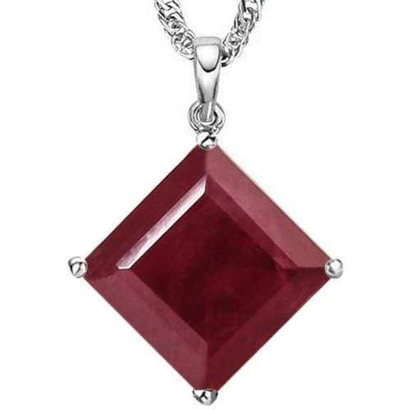 5.06 CT RUBY 10KT SOLID GOLD PENDANT