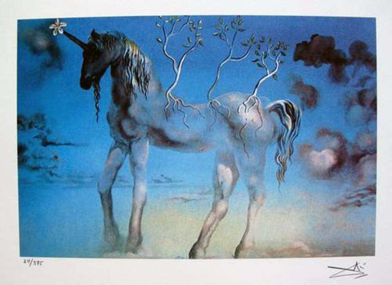 Salvador Dali, The Happy Unicorn