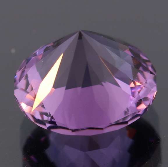 Exceptional 7.66ct color shifting Amethyst solitaire