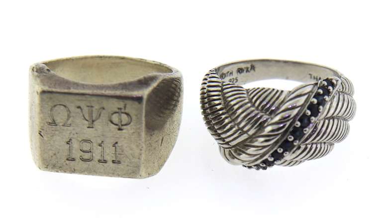 Lot of 2 Sterling Silver Rings